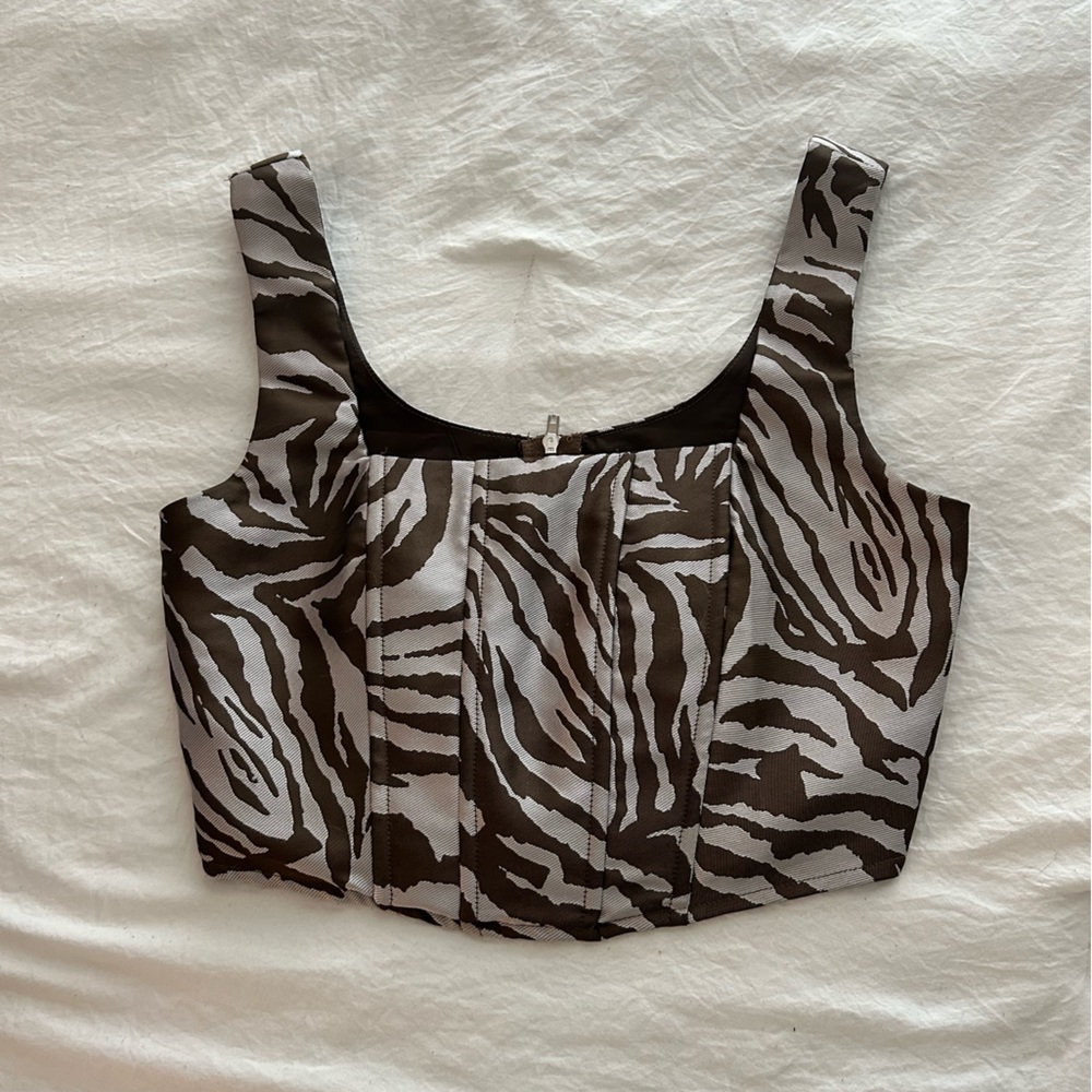 Forever 21 Zebra Printed Crop Top